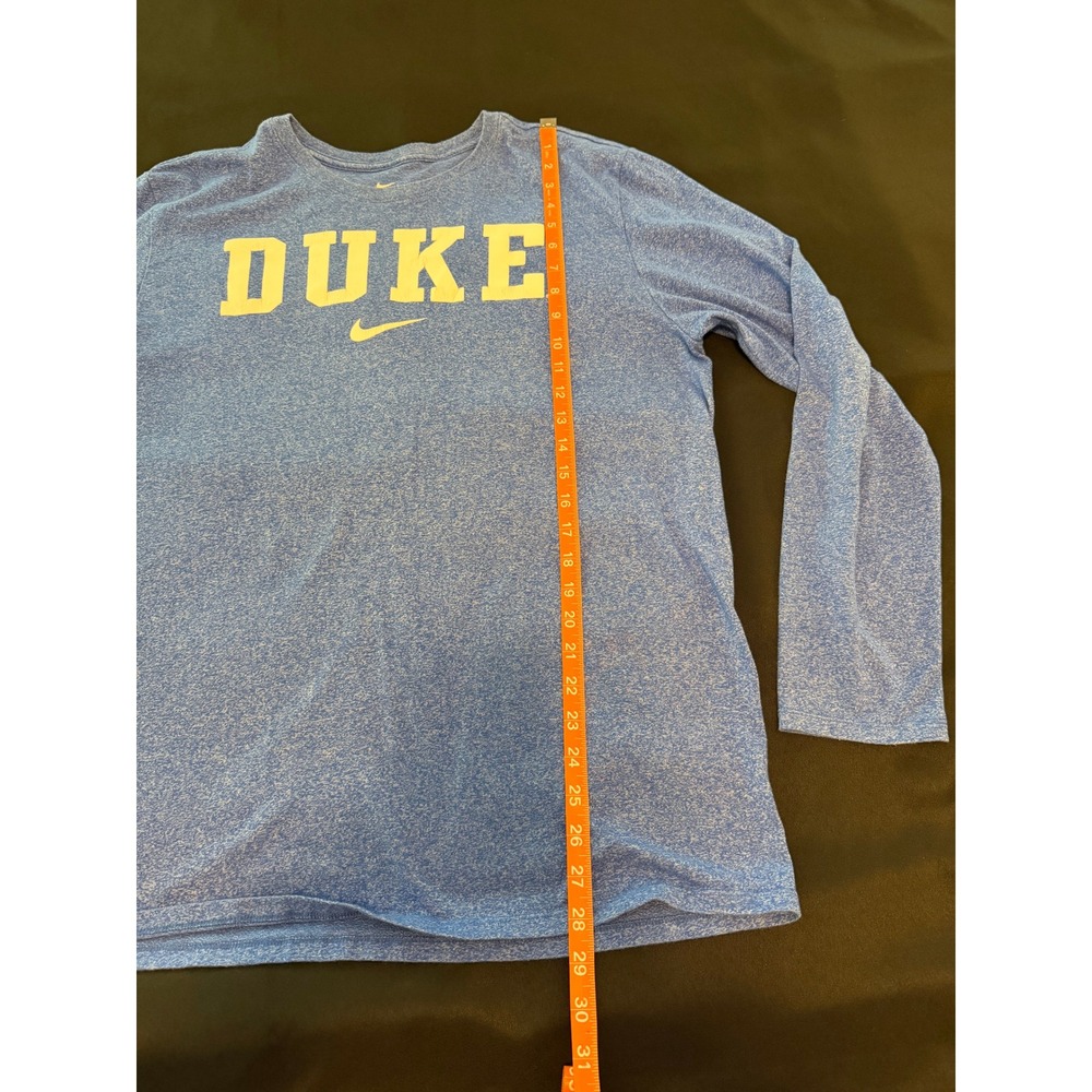 Nike Duke Blue Devils Long Sleeve T-Shirt Mens XL Blue Heathered Athletic Cut - Picture 5 of 9